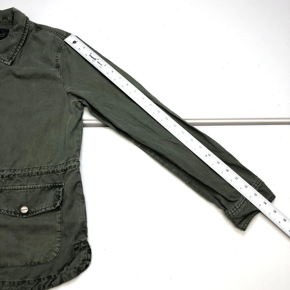 Sanctuary Liberty Military Jacket In Army Green Snap Front Field Utility Sz S - Picture 4 of 10